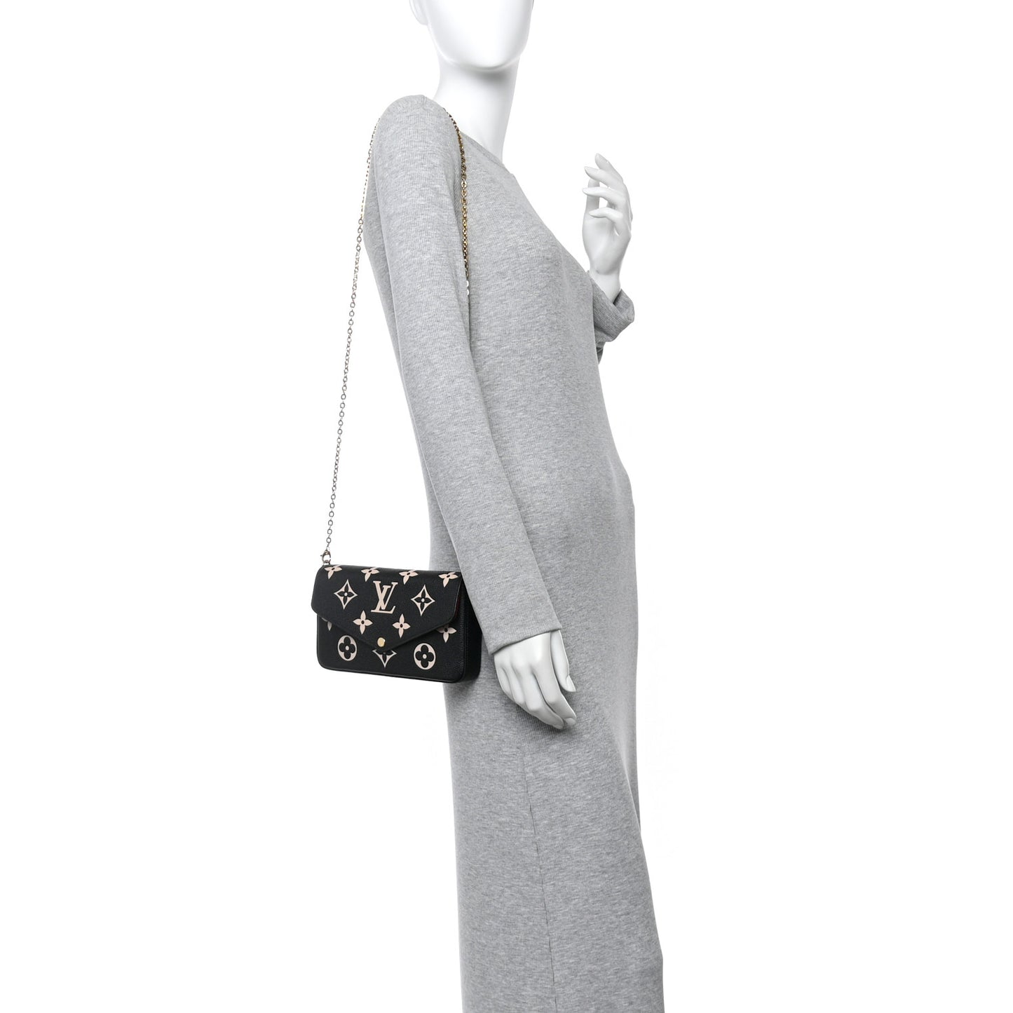 Empreinte Monogram Giant Felicie Pochette Black Beige