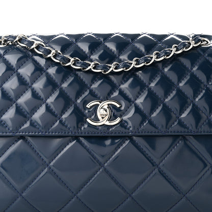 Chanel Vinyl Quilted In the Business Flap Bag Navy Blue 8 of 10