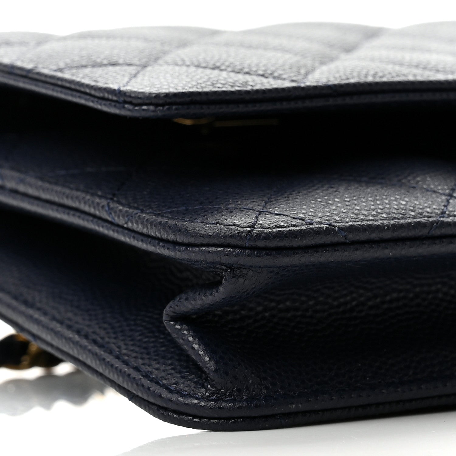Chanel Caviar Quilted Wallet On Chain WOC Navy Blue 10 of 12