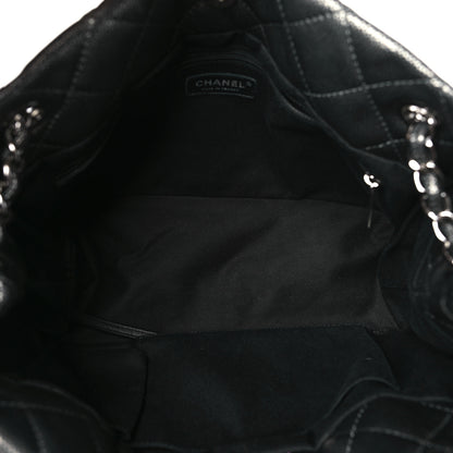 Chanel Metallic Caviar Quilted CC Timeless Tote Dark Silver 5 of 9