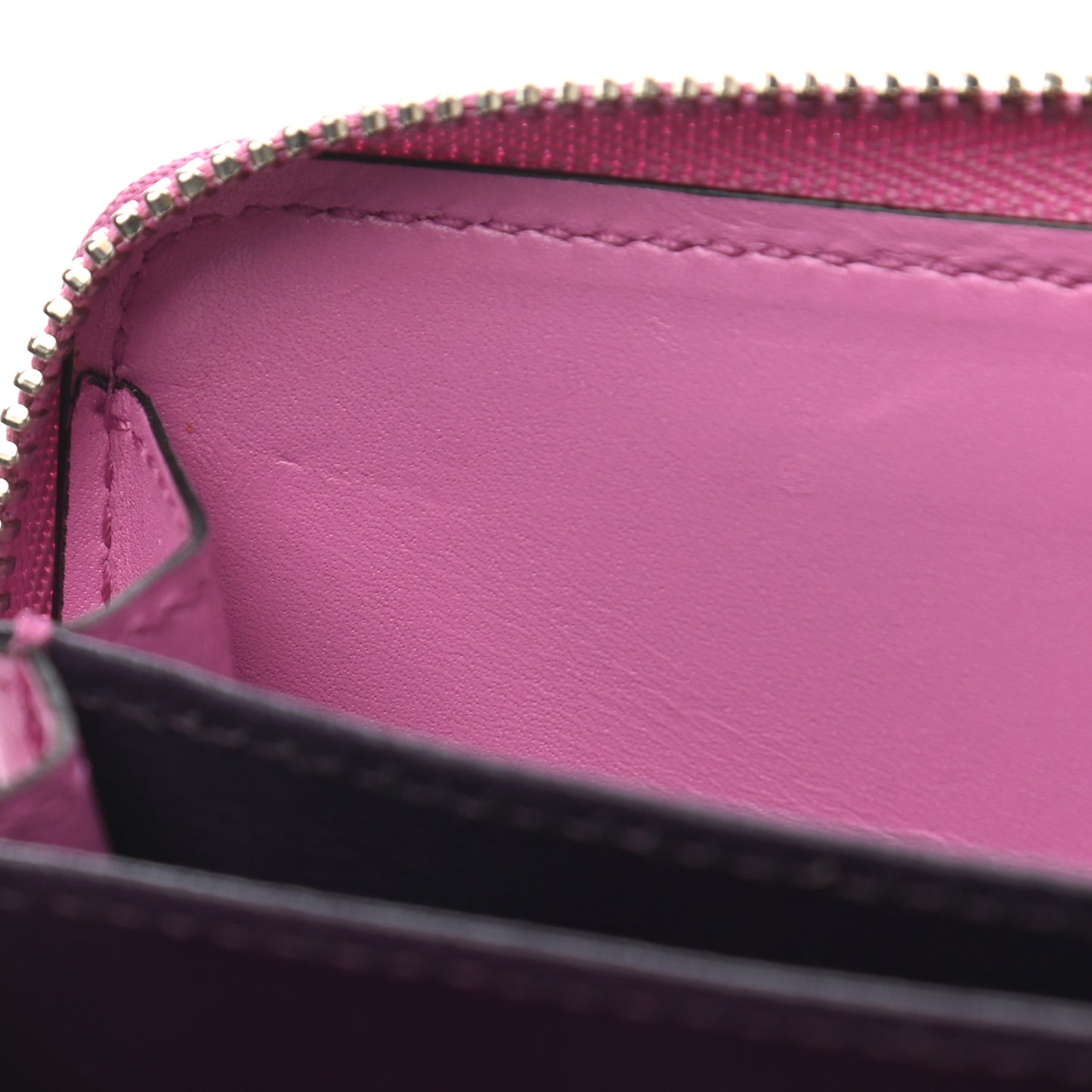 Calfskin Serpenti Zip Around Wallet Pink