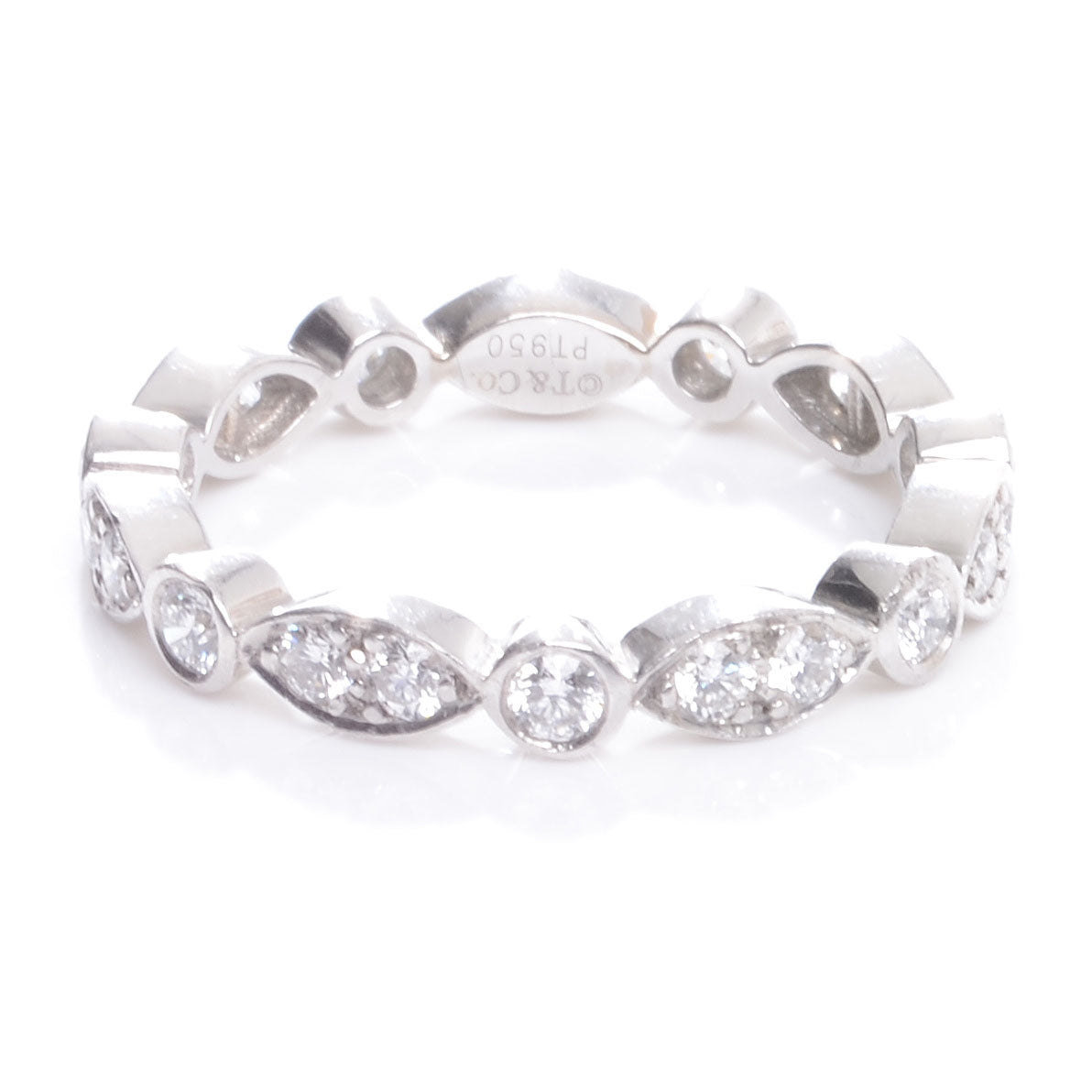 Platinum Diamond Swing Ring 7