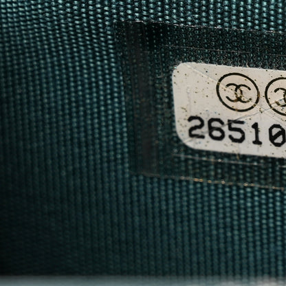 Chanel Iridescent Caviar Quilted Medium Filigree Zip Around Wallet Dark Turquoise 8 of 9