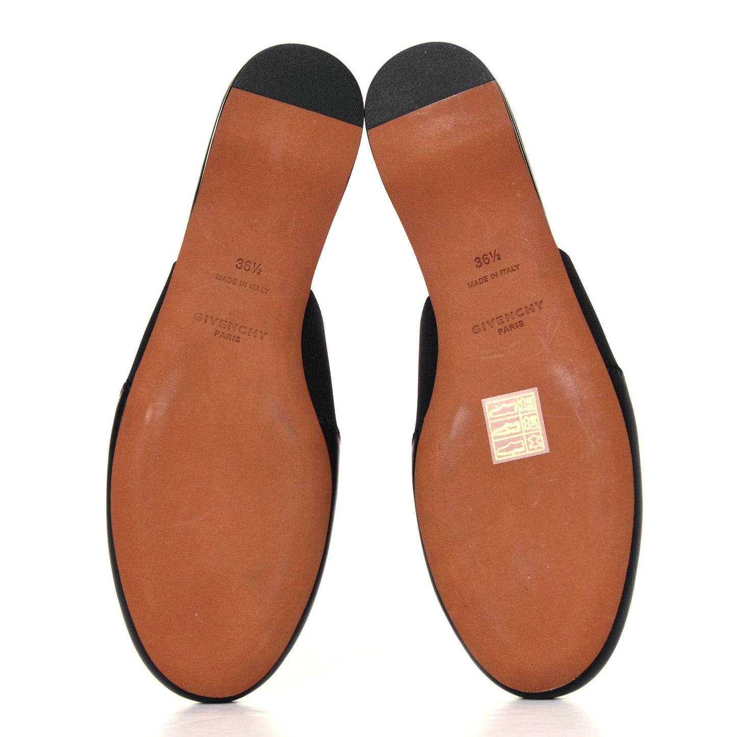 Calfskin Bedford Logo Mule Slides 36.5 Black