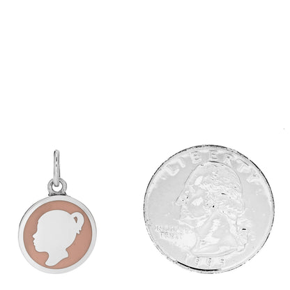 Tiffany Sterling Silver Enamel Girl Charm Pink 2 of 4