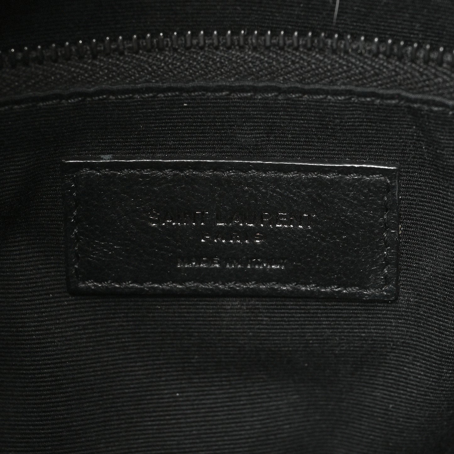 Lambskin Quilted Small Loulou Puffer Monogram Chain Satchel Black