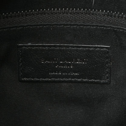 Saint Laurent Lambskin Quilted Small Loulou Puffer Monogram Chain Satchel Black 6 of 7