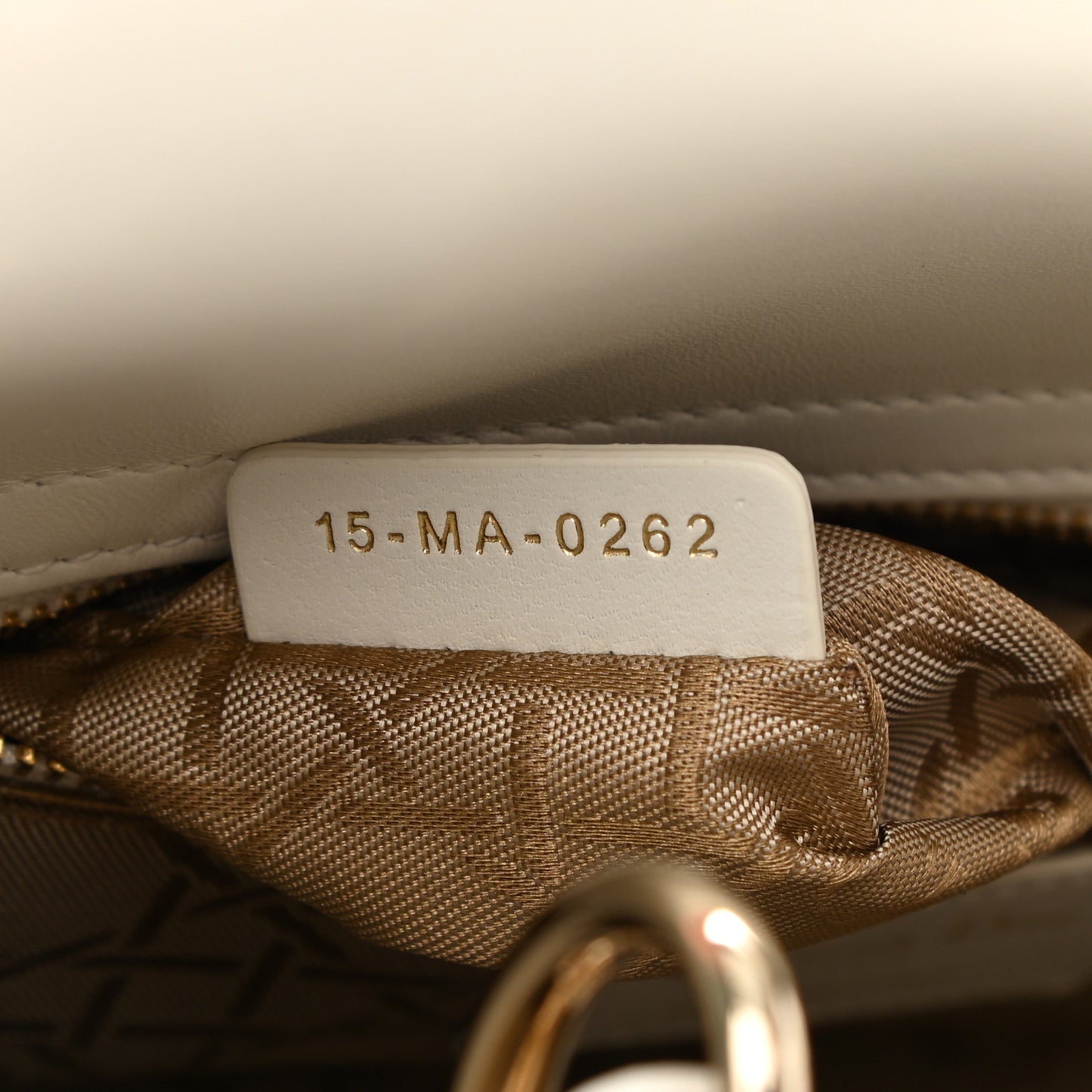 Lambskin Cannage Small My ABCDior Lady Dior White