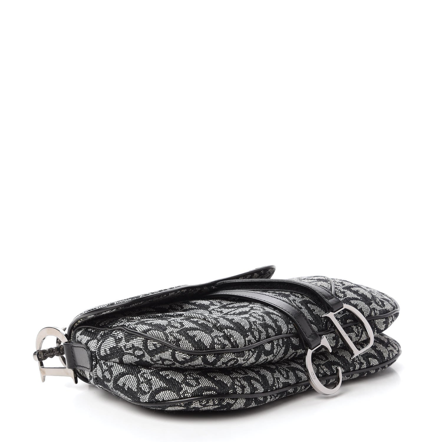 Christian Dior Monogram Double Saddle Bag Black 4 of 10