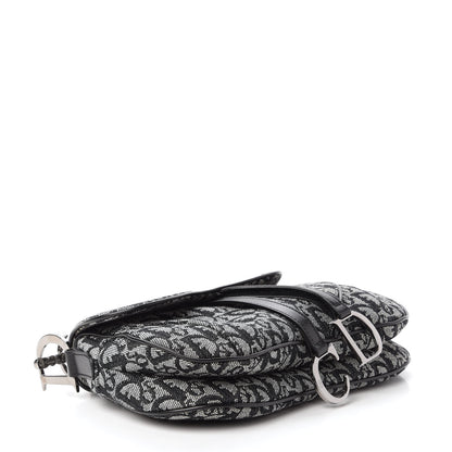 Christian Dior Monogram Double Saddle Bag Black 4 of 10