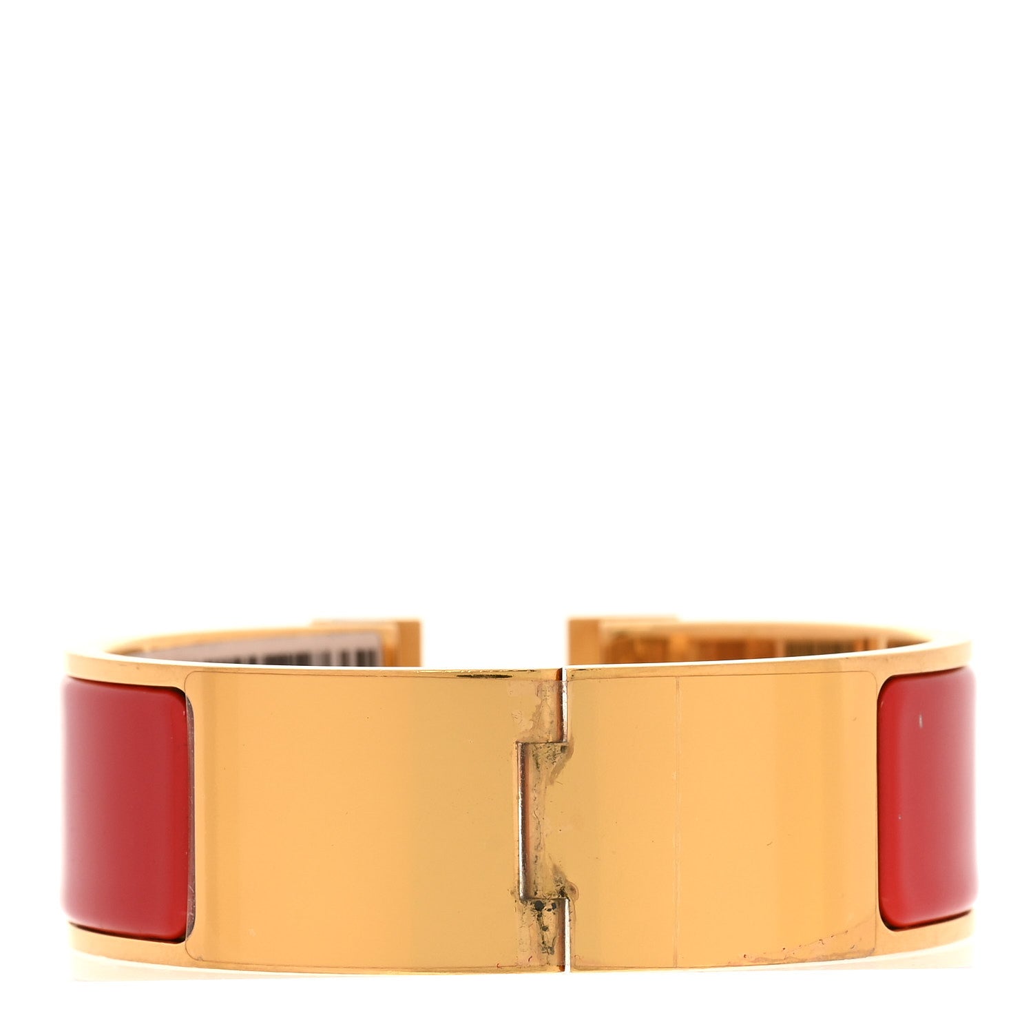 Hermes Enamel Wide Clic Clac H Bracelet PM Rouge Bandana 3 of 4