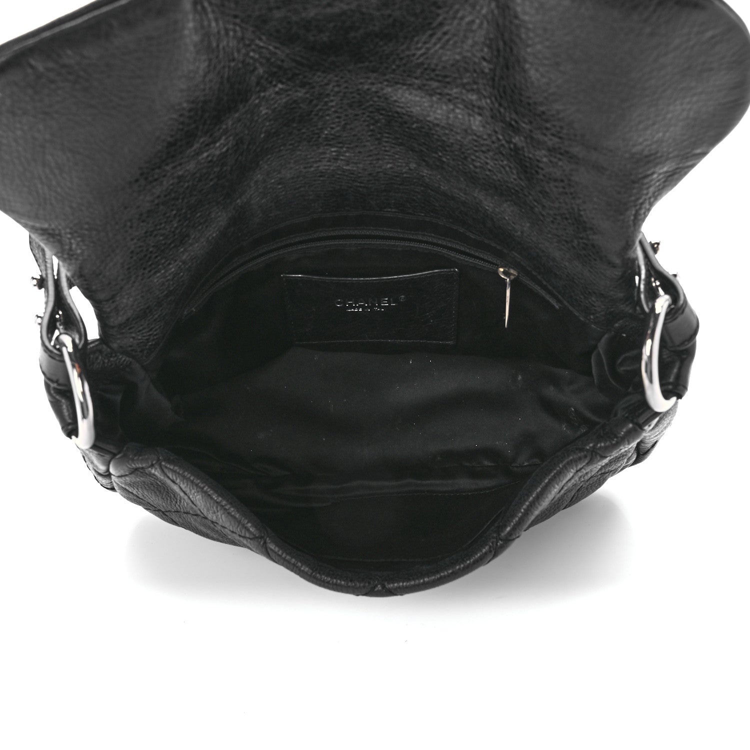 Chanel Glazed Calfskin Stitched On The Road Flap Black 5 of 11
