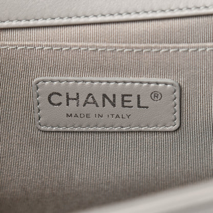 Chanel Lambskin Quilted Medium Boy Flap Grey 5 of 13