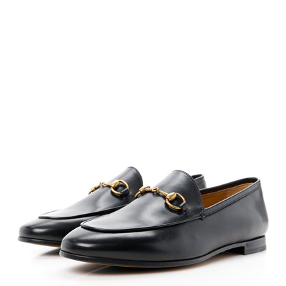 Gucci Calfskin Womens Jordaan Loafers 37 Black 3 of 9