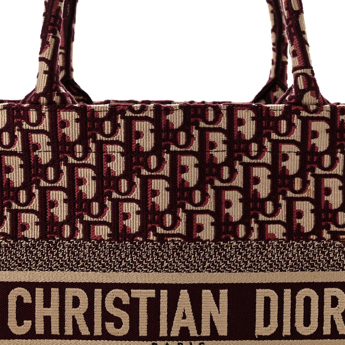 Oblique Medium Book Tote Burgundy Multicolor