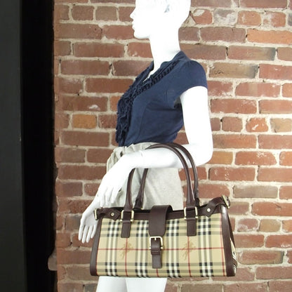 Burberry Haymarket Check Buckle Satchel 2 of 11