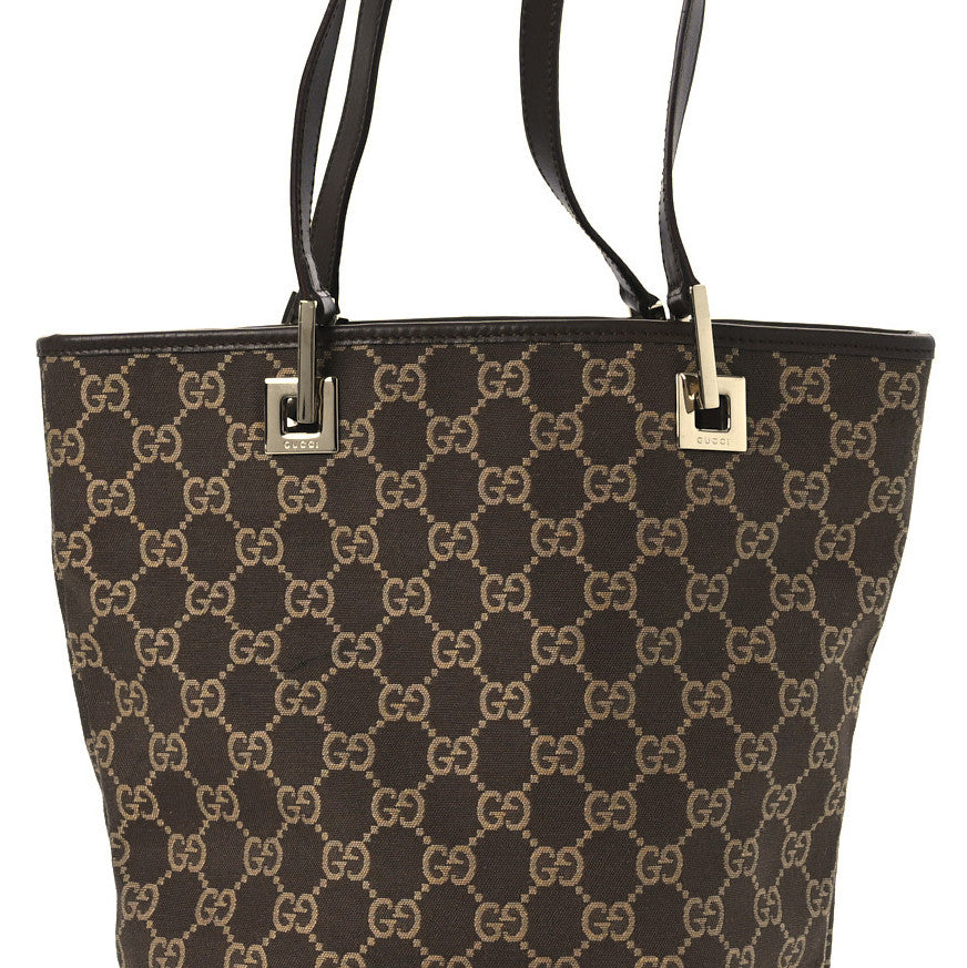 Gucci Monogram Small Bucket Tote Brown 8 of 14