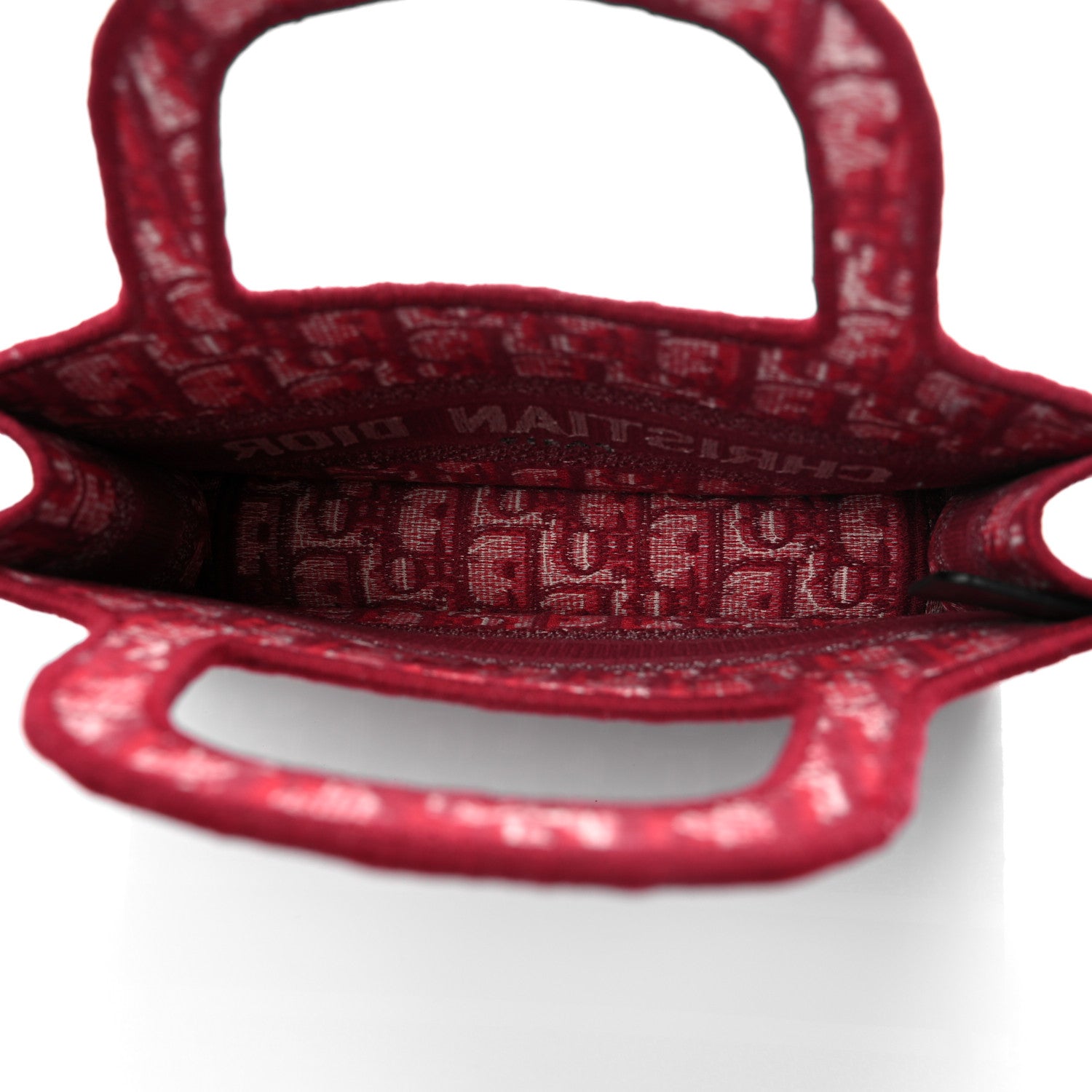 Christian Dior Oblique Mini Book Tote Red Multicolor 5 of 9