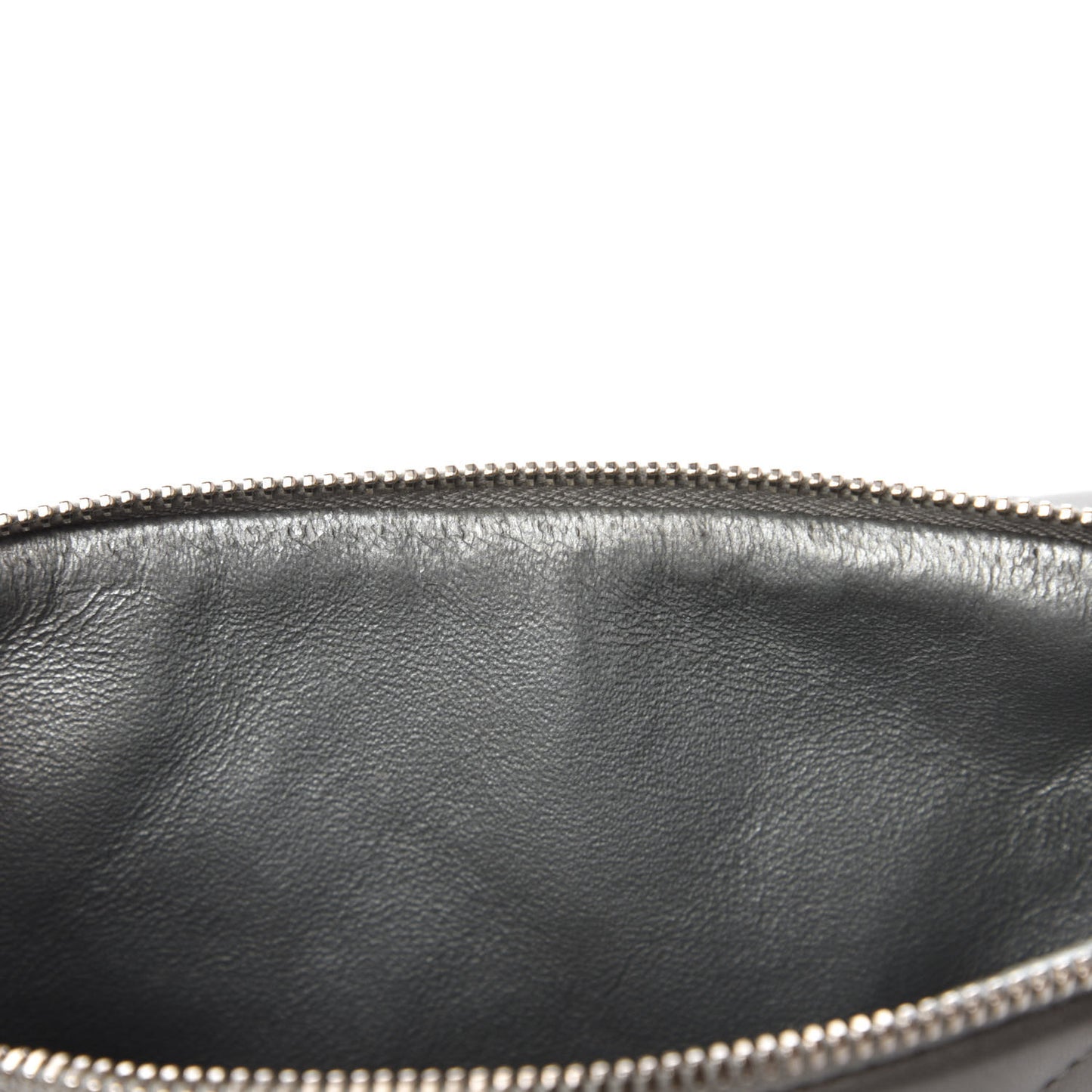Metallic Calfskin Quilted Daily Zip Crossbody Silver