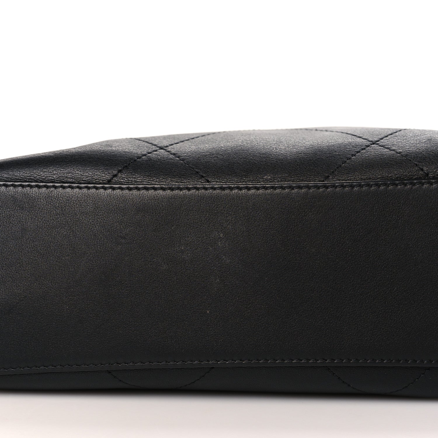 Chanel Calfskin Stitched Small Shopping Tote Black 10 of 11