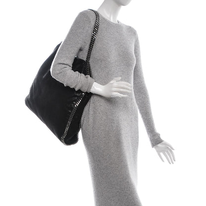 Stella McCartney Shaggy Deer Big Falabella Tote Black 2 of 7