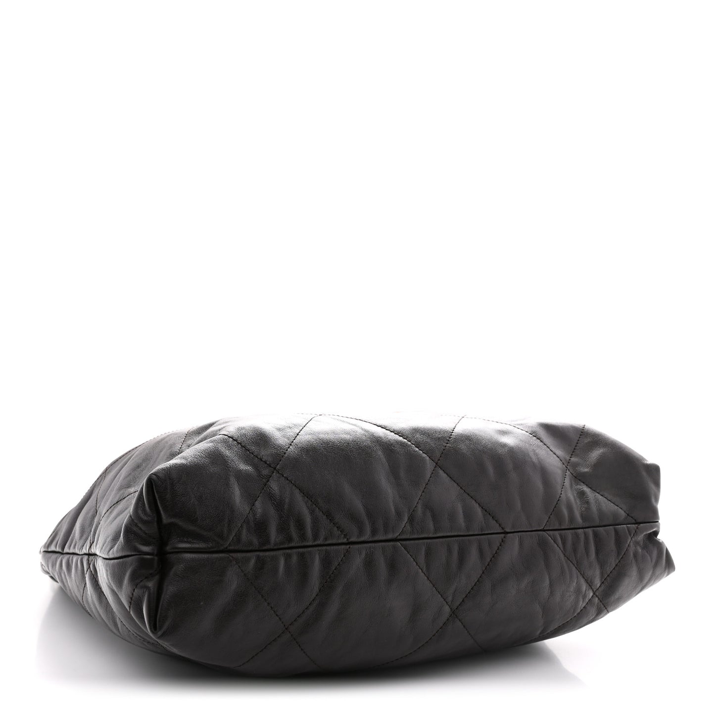 Shiny Calfskin Quilted Small Chanel 22 Dark Brown