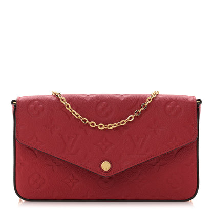 Louis Vuitton Empreinte Pochette Felicie Chain Wallet Scarlet 1 of 11