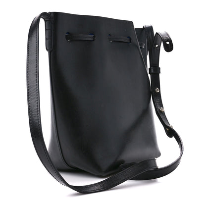 Mansur Gavriel Vegetable Tanned Calfskin Bucket Bag Black Royal 3 of 10