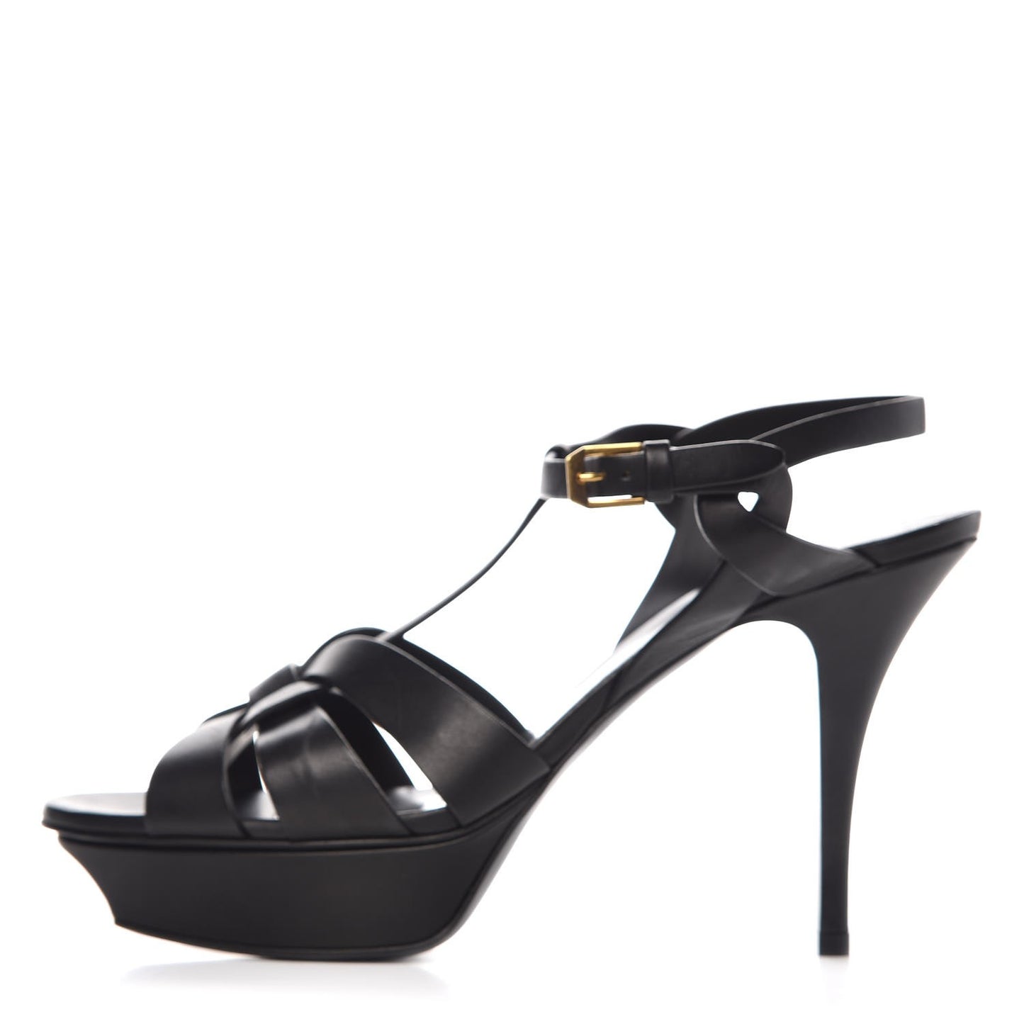 Calfskin Tribute 75 Platform Sandals 41 Black