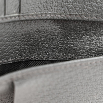 Gucci GG Supreme Monogram Textured Dollar Calfskin Ophidia Card Case Grey Black Graphite Grey 7 of 9