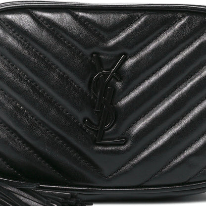 Saint Laurent Calfskin Matelasse Monogram Lou Belt Bag Black 9 of 12
