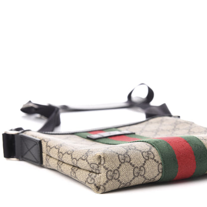 Gucci GG Supreme Monogram Web Messenger Bag Black 10 of 17