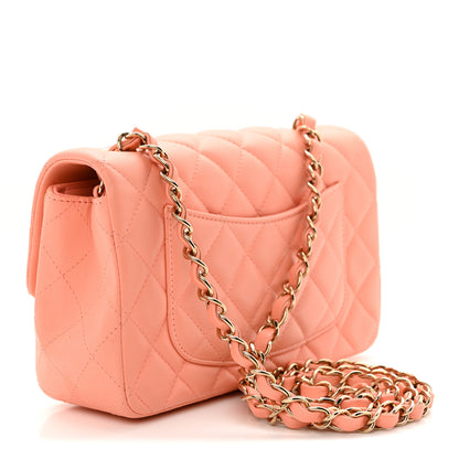 Chanel Lambskin Quilted Mini Rectangular Flap Light Pink 3 of 10