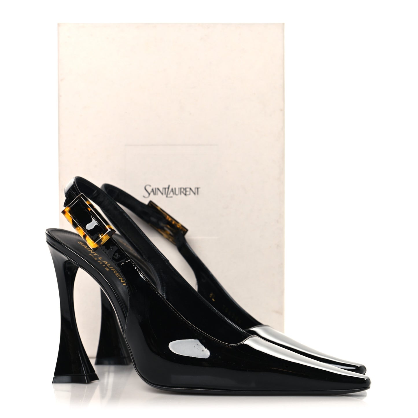Vernice Gloss Dune 110 Slingback Pumps 40 Black