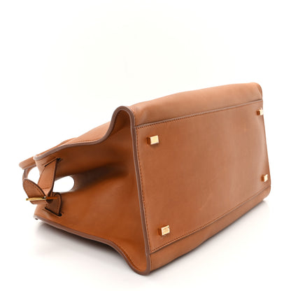 The Row Polished Saddle Calfskin Soft Margaux 12 Cuir 4 of 9