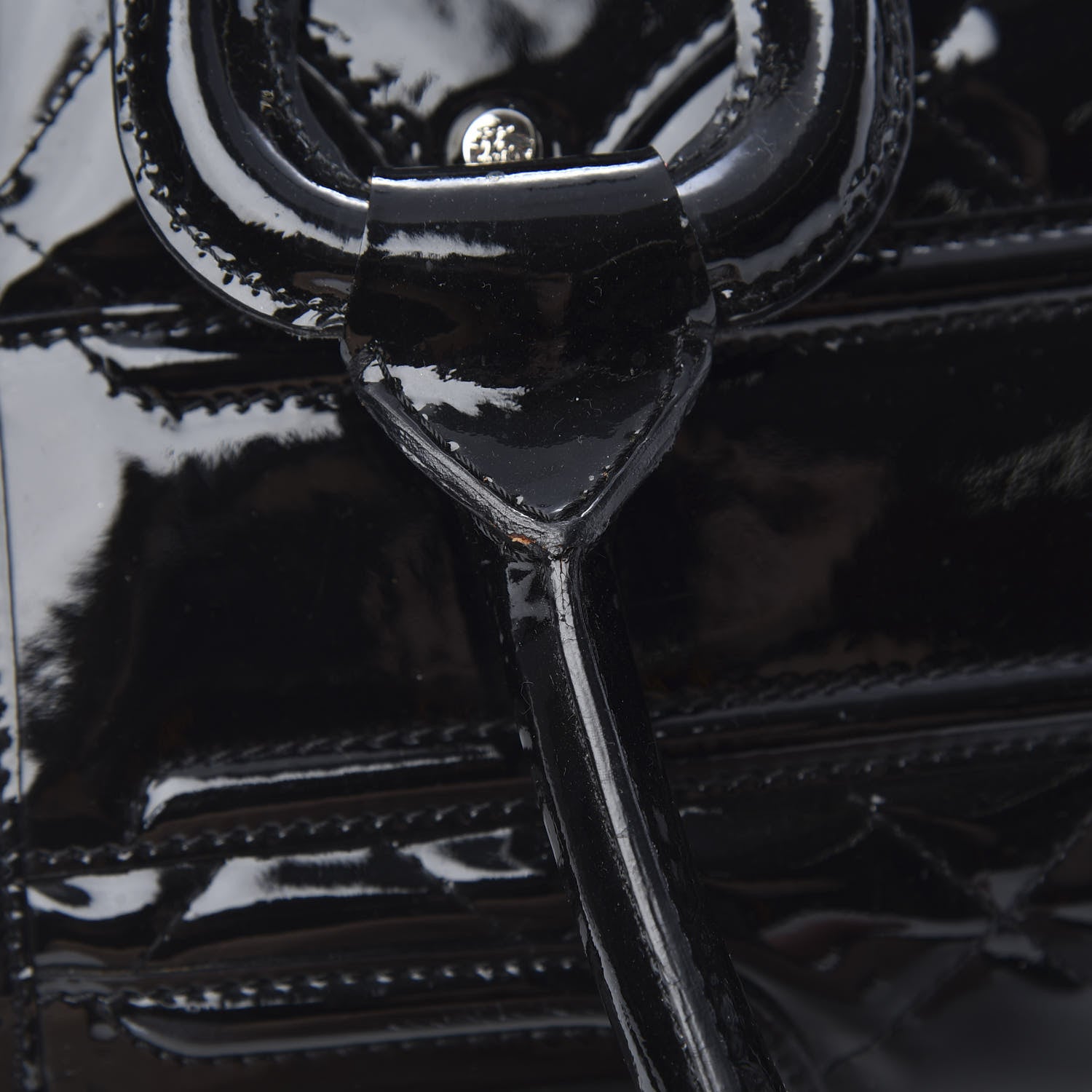Burberry Patent Quilted Large Manor Tote Black 15 of 16