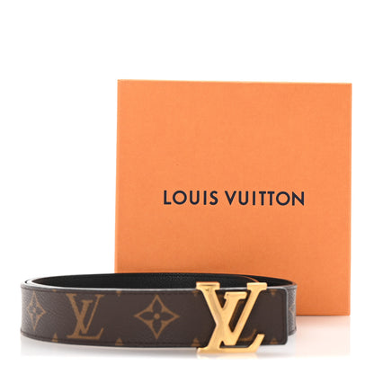 Louis Vuitton Calfskin Monogram 30mm LV Initiales Reversible Belt 80 32 Black 6 of 6