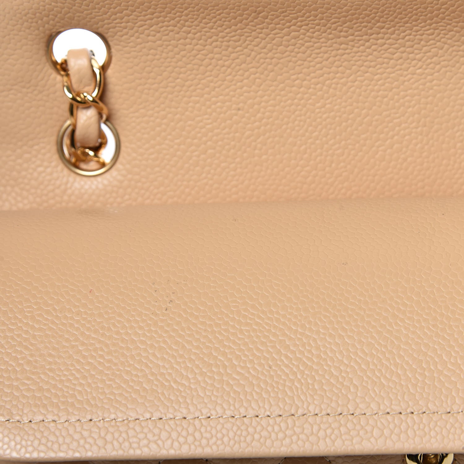 Chanel Caviar Quilted Medium Double Flap Beige Clair 13 of 14