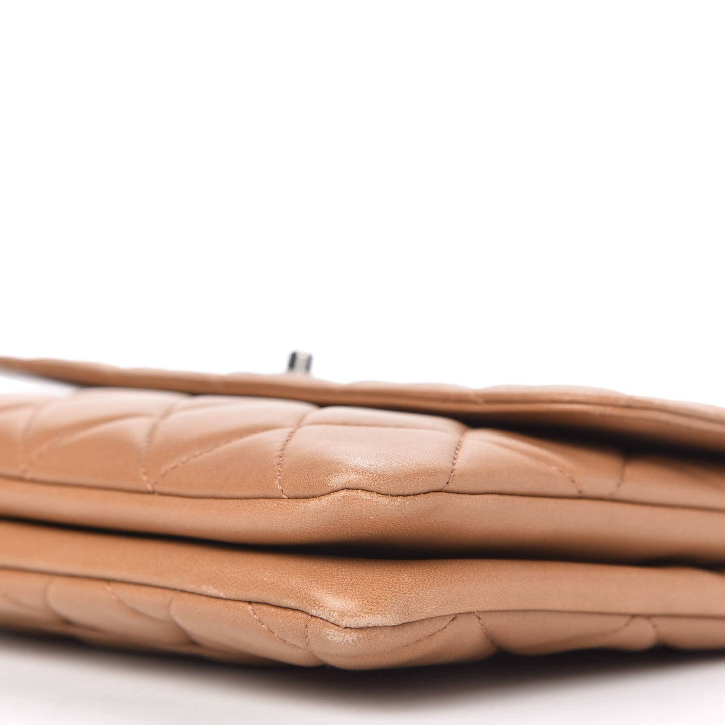 Lambskin Quilted Medium Trendy CC Flap Light Brown