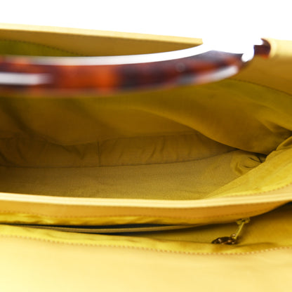 Chanel Lambskin Tortoise Handle Tote Light Yellow 5 of 10