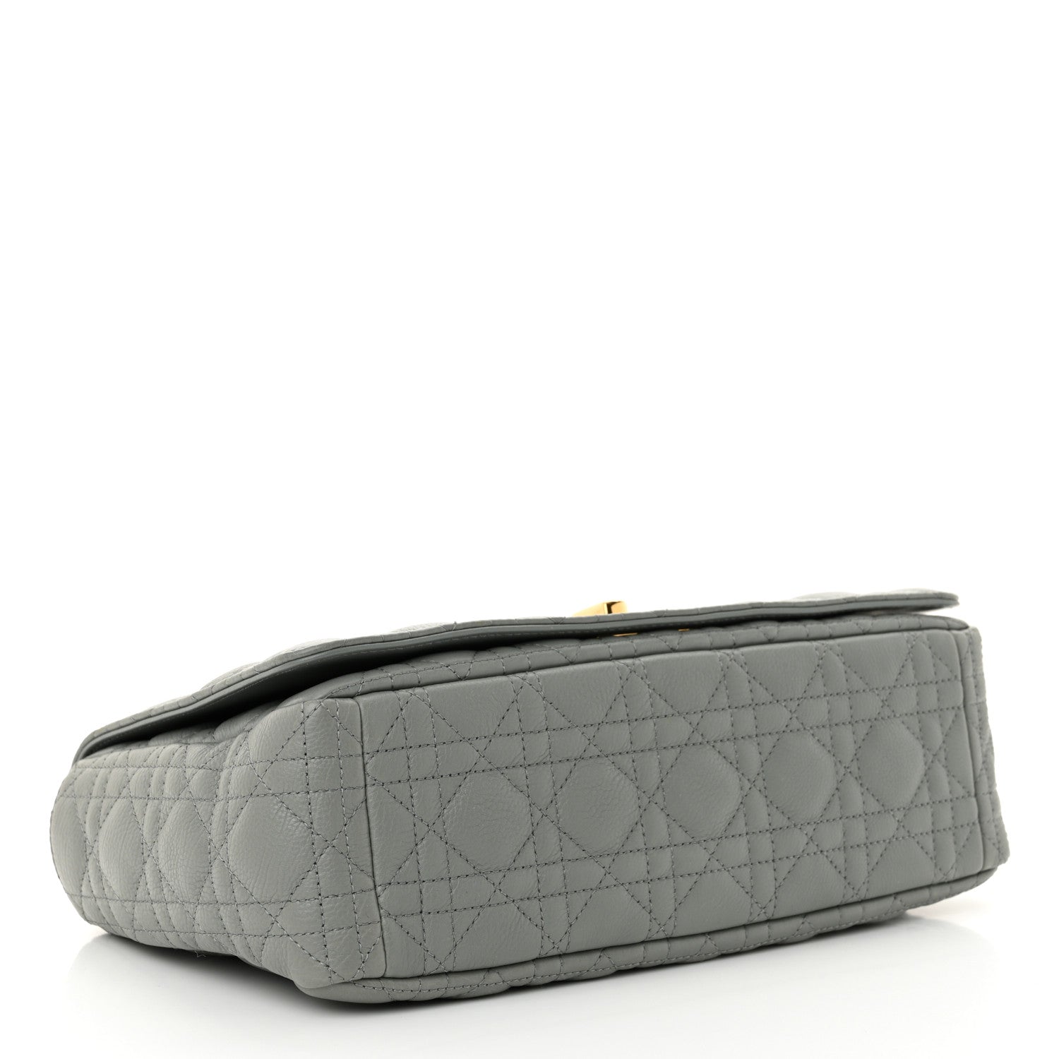 Christian Dior Grained Calfskin Cannage Large Caro Bag Grey Stone 4 of 11