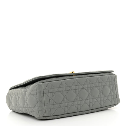 Christian Dior Grained Calfskin Cannage Large Caro Bag Grey Stone 4 of 11