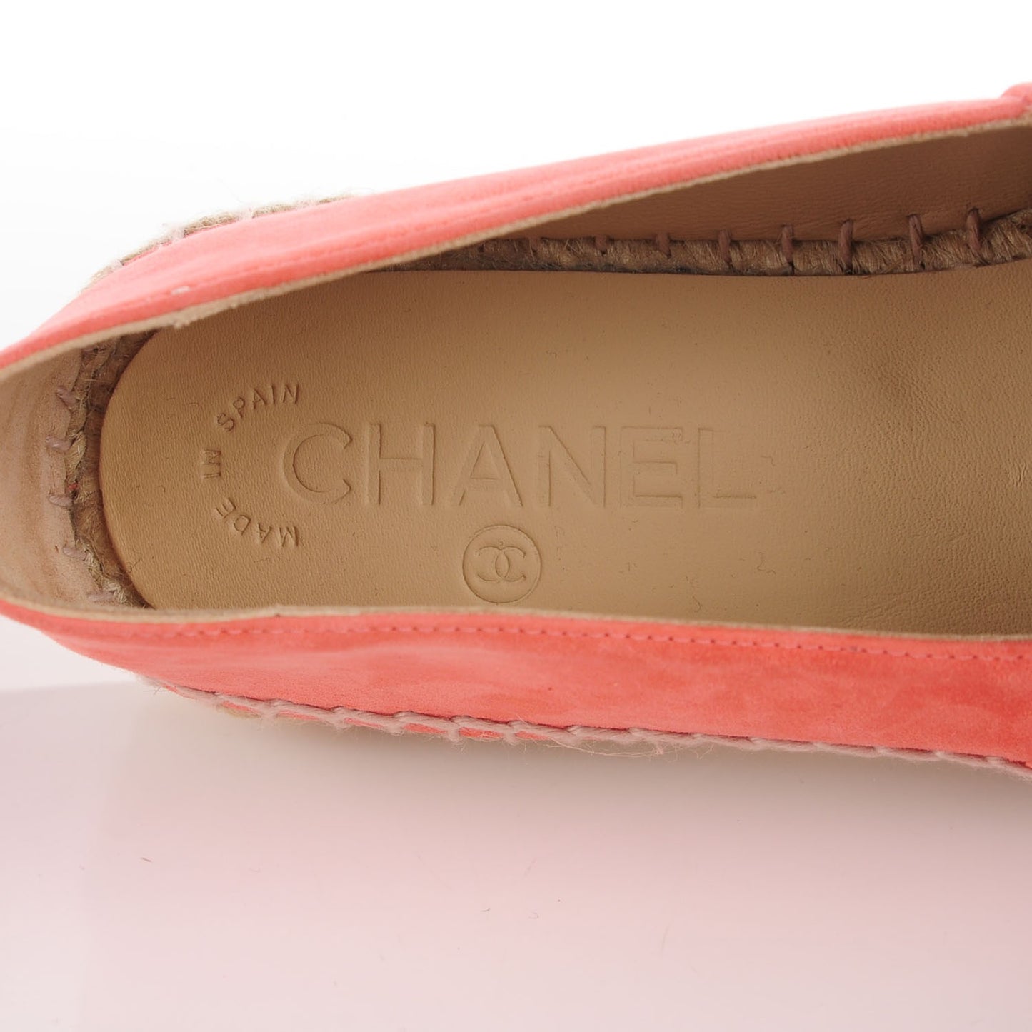 Suede Lambskin CC Espadrilles 38 Pink