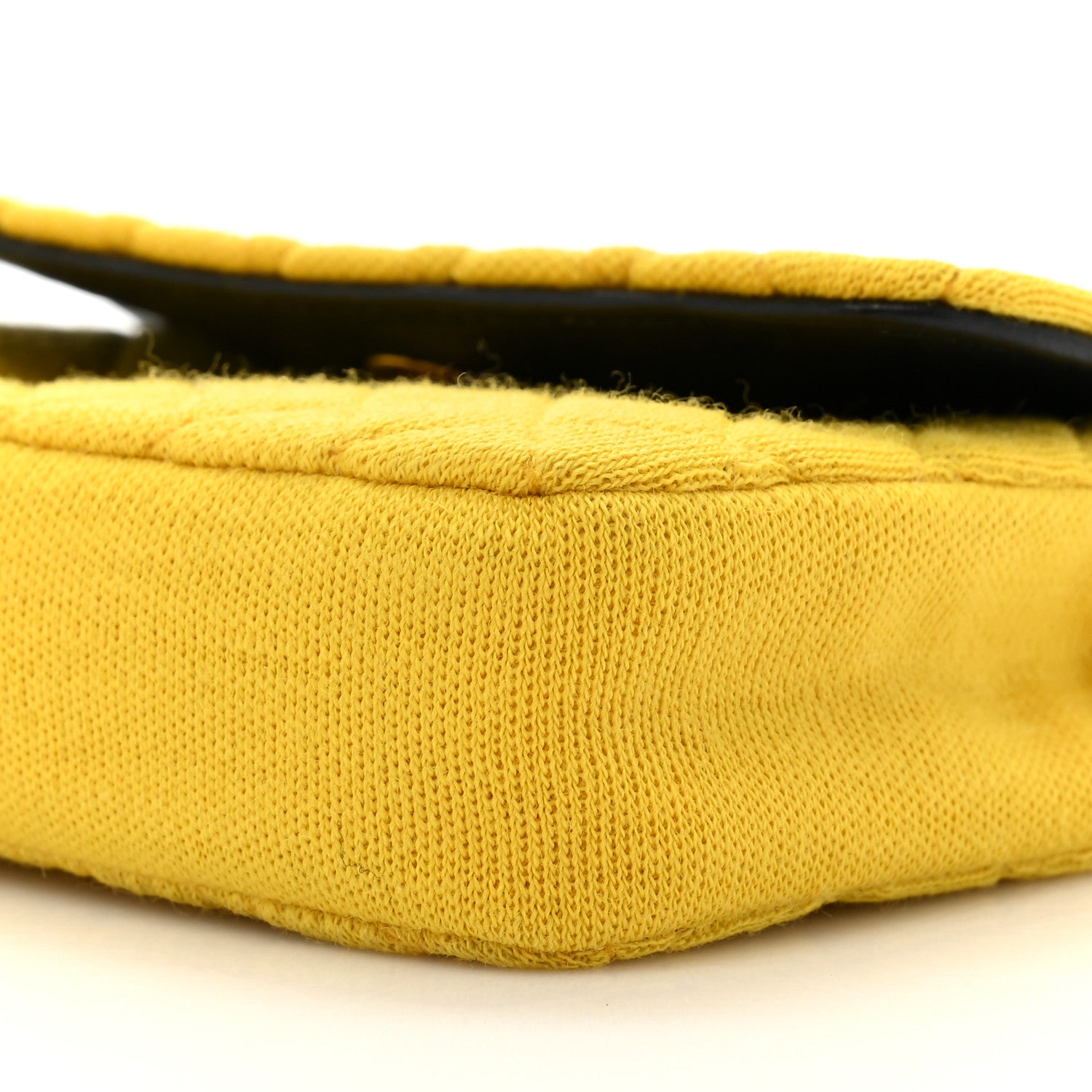 Chanel Jersey Quilted Micro Flap Yellow 9 of 11