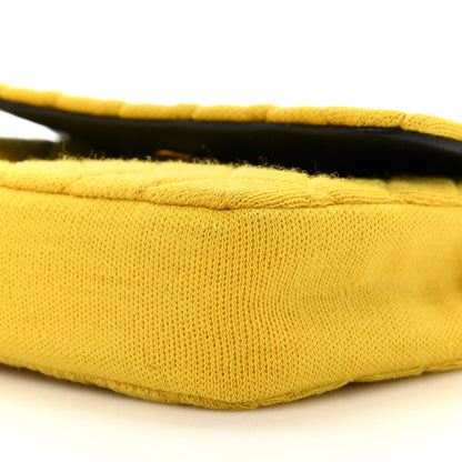 Chanel Jersey Quilted Micro Flap Yellow 9 of 11
