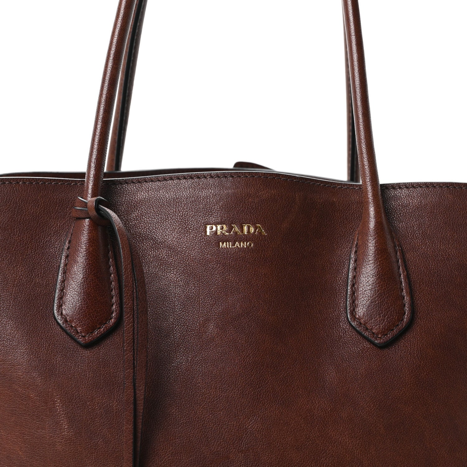 Prada Buffalo Large Signet Tote Cocoa 7 of 9