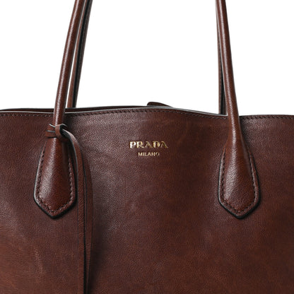 Prada Buffalo Large Signet Tote Cocoa 7 of 9