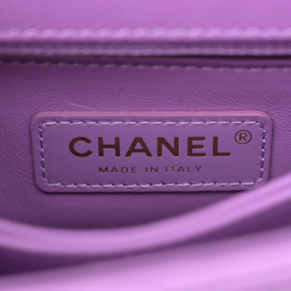 Chanel Caviar Quilted Mini Coco Handle Flap Purple 6 of 10