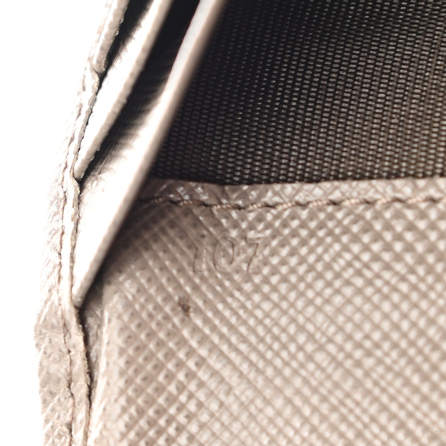 Saffiano Metal Bar Continental Flap Wallet Argila