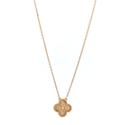 Van Cleef & Arpels 18K Yellow Gold Vintage Alhambra Pendant Necklace 1 of 4